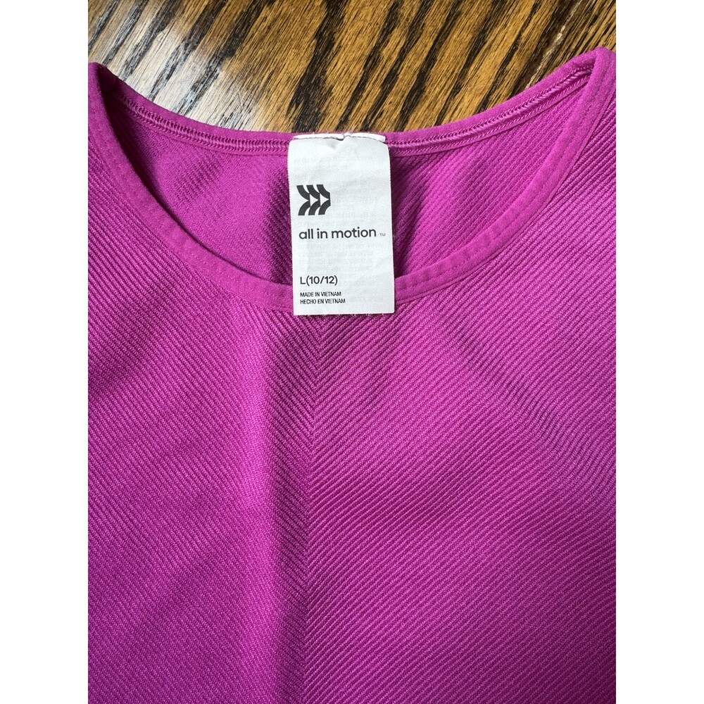 All In Motion Girls Purple Outfit Size L 10/12 - Picture 2 of 5
